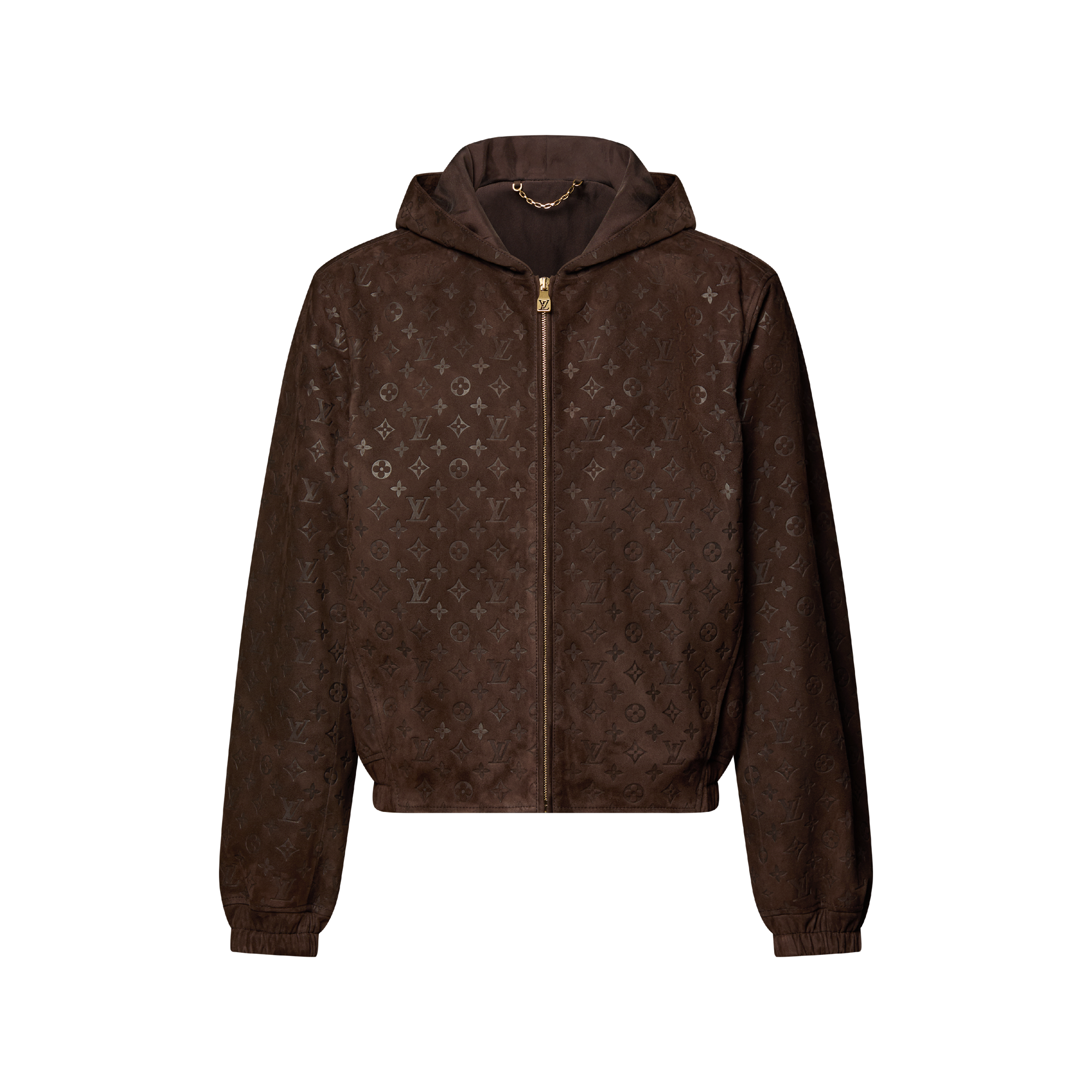 Monogram Embossed Suede Hoodie - Men - Ready-to-Wear | LOUIS VUITTON ®